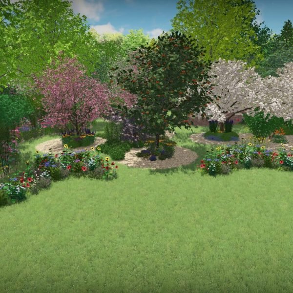 vue jardin foret
